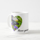 Liebe du Mum Schmetterling Kaffee Tasse (Vorderseite Links)