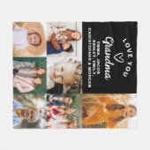 Liebe Du Oma 7 Foto Schwarz Fleecedecke (Vorderseite (Horizontal))