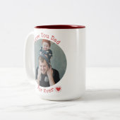 Liebe du Papa Foto Kaffee Tasse (Vorderseite Links)