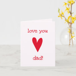 Liebe, du Papa! | Tag des roten Herzens Vater Karte