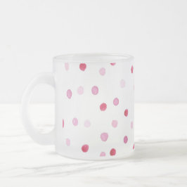 LIEBE DU Pink Polka Dots Sweet Valentine Dekoratio Mattglastasse