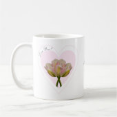 Liebe Du Tulips in rosa Herzen Kaffeetasse (Links)