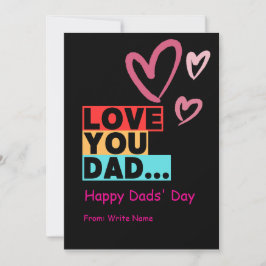 LIEBE DU VATER Benutzerdefinierte Karte für Vatert
