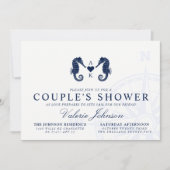 Liebe | Duale Dusche für Seepferde Einladung (Vorderseite)