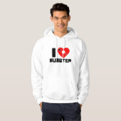 Liebe dubstep Vinylherz Hoodie (Vorne ganz)
