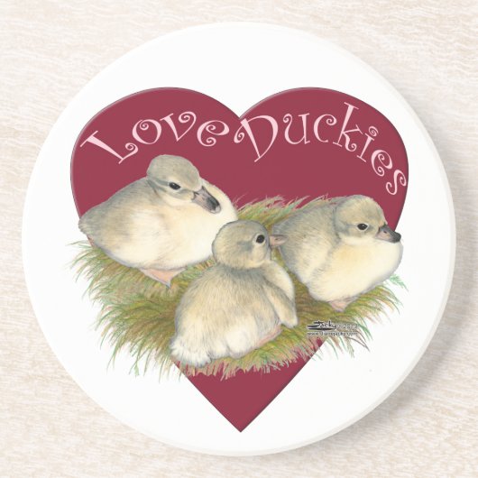 Liebe Duckies Sandstein Untersetzer (Vorne)