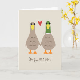 Liebe Ducks Hochzeit Herzlichen Glückwunsch Funny  Karte