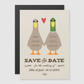 Liebe Ducks Hochzeitssache speichern das Datum Magneteinladung (Vorne/Hinten)
