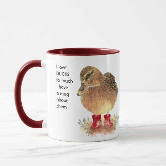 Liebe DUCKS so viel ich so viel Spaß Zitat Tasse (Links)