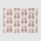 Liebe Ducks Valentine's Day Custom Initials Seidenpapier (Vorderseite)