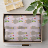 Liebe Ducks Valentine's Day Custom Initials Seidenpapier (Geschenk)