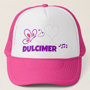 Liebe Dulcimer Pink Lila Schmetterling Herz Trucke Truckerkappe