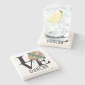 LIEBE Duncan Oklahoma Steinuntersetzer (Seitenansicht)