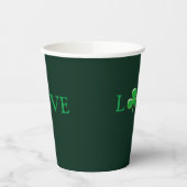 Liebe dunkel Green Irish Kleeblatt St. Patrick's D Pappbecher (Links)