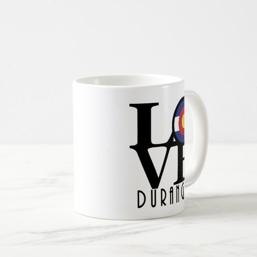LIEBE Durango Colorado 11oz Kaffeetasse (VorderseiteRechts)
