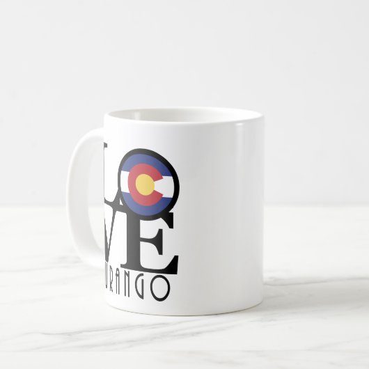 LIEBE Durango Colorado 11oz Kaffeetasse (Vorderseite Links)