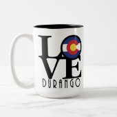 LIEBE Durango Colorado 15oz Zweifarbige Tasse (Links)