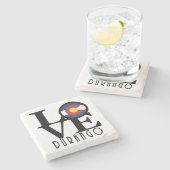 LIEBE Durango Colorado Steinuntersetzer (Seitenansicht)