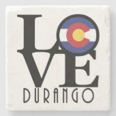 LIEBE Durango Colorado Steinuntersetzer (Vorderseite)