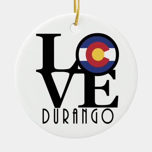 LIEBE Durango Keramik Ornament (Vorne)