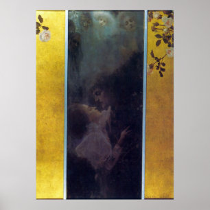 Liebe durch Gustav Klimt Poster