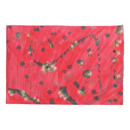 Liebe-Durchfluss-Pillowcase Kissenbezug (Rückseite)