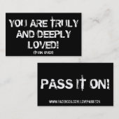 LIEBE-DURCHLAUF ES AUF KARTEN (Vorne/Hinten)