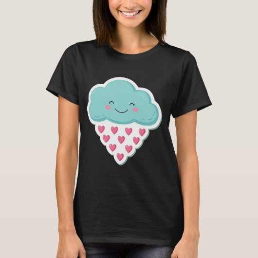 Liebe Dusche: Happy Rain Cloud T - Shirt Design (Vorderseite)