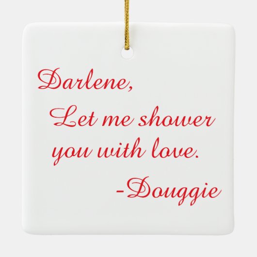 Liebe Dusche Keramikornament (Rückseite)