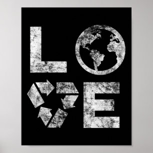 Liebe Earth Day 90er Vintage Recycelt Kinder Oder Poster