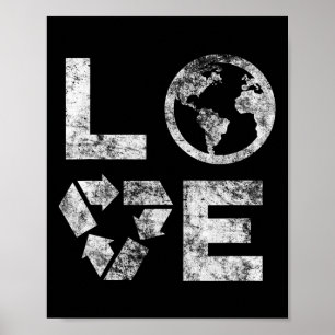 Liebe Earth Day 90er Vintage Recycelt Kinder Oder Poster