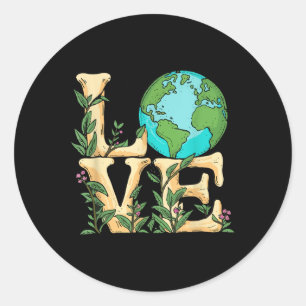 Liebe Earth Day Environmental Science Teachers Wom Runder Aufkleber