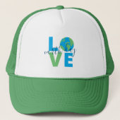 Liebe Earth Day Personalisiert Blue Green Planet 2 Truckerkappe (Vorderseite)