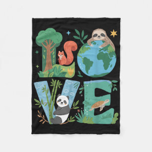 Liebe Earth Day Planet 2025 Jahresumfeld Fleecedecke
