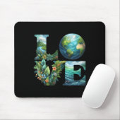 Liebe Earth Day Planet Nature 2025 Environmental E Mousepad (Mit Mouse)