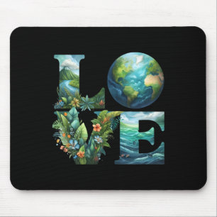 Liebe Earth Day Planet Nature 2025 Environmental E Mousepad