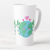 Liebe Earth Lächeln Milchtasse (Rechte Ecke)