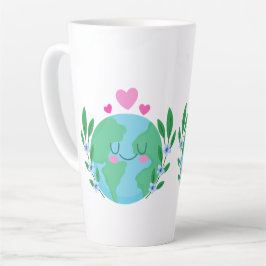 Liebe Earth Lächeln Milchtasse