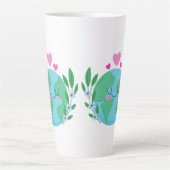 Liebe Earth Lächeln Milchtasse (Vorderseite)