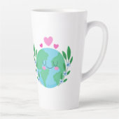 Liebe Earth Lächeln Milchtasse (Rechts)