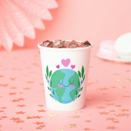 Liebe Earth Lächeln Pappbecher