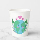 Liebe Earth Lächeln Pappbecher (Vorderseite)