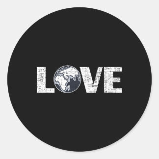 Liebe Earth Planet Environmentalist Earth Da Runder Aufkleber