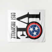 LIEBE East Nashville Wandteppich (Vorderseite (Horizontal))