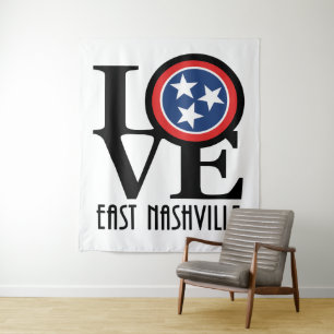 LIEBE East Nashville Wandteppich