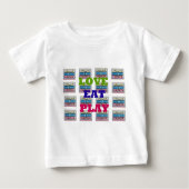 Liebe Eat Play Hakuna Matata Kunstdruckerei Baby T-shirt (Vorderseite)