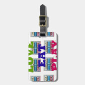 Liebe Eat Play Hakuna Matata Kunstdruckerei Gepäckanhänger (Vorderseite vertikal)