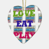 Liebe Eat Play Hakuna Matata Kunstdruckerei Keramikornament (Links)