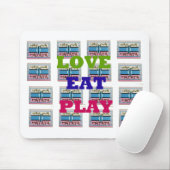 Liebe Eat Play Hakuna Matata Kunstdruckerei Mousepad (Mit Mouse)