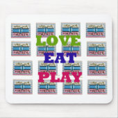 Liebe Eat Play Hakuna Matata Kunstdruckerei Mousepad (Vorne)